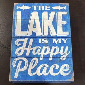Blue Lake Sign Decor